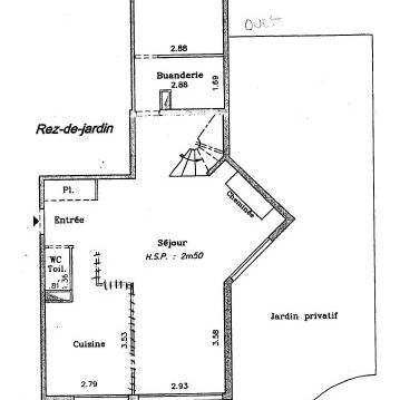 Appartement duplex - 3 pièces - 91 m²