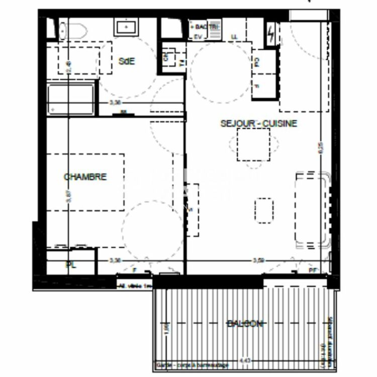 Appartement - 3 pièces - 65,10 m²