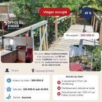 Île avec deux maisonnettes - 2 pièces - 60 m²